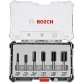 Bosch 8-delige rechte freesset - schachtdiameter 8 mm