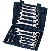 Ks Tools 503.4868 Ring-steeksleutelset 18-delig Sleutelbreedte (metrisch) 19 mm