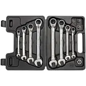 Gedore R07203012 12-delige Ringratel-steeksleutel Met Adapter