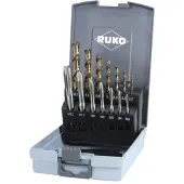 RUKO 245051RO Machinetapboorset 14-delig Metrisch M3, M4, M5, M6, M8, M10, M12 Rechtssnijdend DIN 371, DIN 376 HSSE-Co 5 1 set(s)