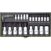 Proxxon Industrial 23 102 Dopsleutel-bitinzetset 1/4 (6.3 mm), 1/2 (12.5 mm) 24-delig