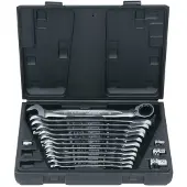 Ks Tools 503.4666 Ring-steeksleutelset 16-delig Sleutelbreedte (metrisch) 19 mm