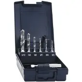 Exact 05910 Combinatietapboorset 7-delig Metrisch M3, M4, M5, M6, M8, M10 Rechtssnijdend DIN 3126 HSS 1 set(s)
