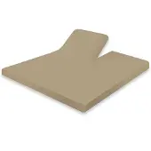 Eleganzzz Splittopper Hoeslaken Jersey Katoen Stretch - zand 180x210/220cm