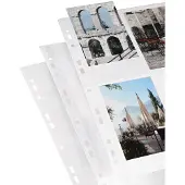Hama Photo Sleeves For Ring-Binder Albums A4, White, 10 X 15