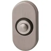 Hardbrass Beldrukker ovaal - PVD Inox