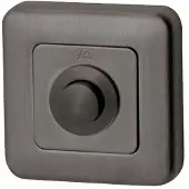 Hardbrass Beldrukker Qbe vierkant - PVD gun metal