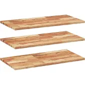 vidaXL Wandschappen 3 st zwevend olieafwerking 100x40x2 cm acaciahout