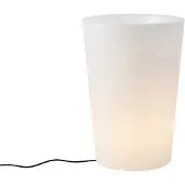 QAZQA Buiten vloerlamp wit 60 cm bloempot IP44 - Verano