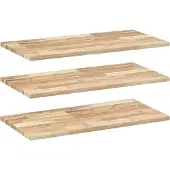 vidaXL Wandschappen 3 st zwevend 100x40x2 cm onbehandeld acaciahout