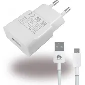 Huawei HW-050100E01 oplader/adapter + Micro USB-kabel, 1000mA, wit, verpakt in bulk
