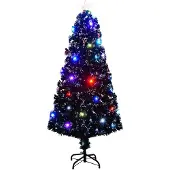 vidaXL Voorverlichte kerstboom met standaard en LED 150 cm glasvezel