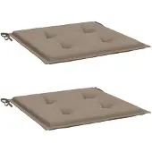 vidaXL Tuinstoelkussens 2 st 40x40x4 cm oxford stof taupe