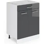 Vicco R-Line Keukenonderkast – 60 cm met lade, zonder werkblad Antraciet Hoogglans