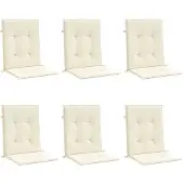 vidaXL Tuinstoelkussens 6 st 100x50x3 cm oxford stof crèmekleurig