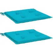 vidaXL Tuinstoelkussens 2 st 50x50x4 cm stof turquoise