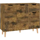 vidaXL Dressoir 90x30x72 cm bewerkt hout gerookt eikenkleurig