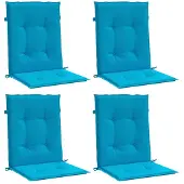 vidaXL Tuinstoelkussens lage rug 4 st 100x50x3 cm oxford stof blauw