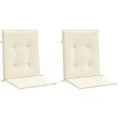 vidaXL Tuinstoelkussen lage rug 2 st 100x50x3 cm oxford stof crème