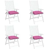 vidaXL Stoelkussens 4 st 50x50x7 cm oxford stof roze