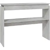 vidaXL Wandtafel 102x30x80 cm bewerkt hout betongrijs