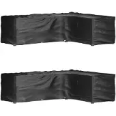 vidaXL Tuinmeubelhoezen L-vormig 2 st 16 oogjes 260x210x80 cm