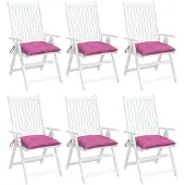 vidaXL Stoelkussens 6 st 50x50x7 cm oxford stof roze
