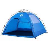 vidaXL Strandtent 2-persoons waterdicht snelontgrendeling azuurblauw