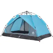 vidaXL Koepeltent 2-persoons snelontgrendeling blauw