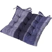 Madison Zitkussen Denim Stripe 46x46 cm blauw TOSCF365
