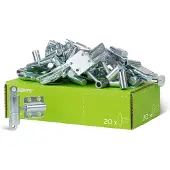 Alberts 869991 uithangbaar scharnier | verstelbaar van 60 - 85 mm | galvanisch verzinkt, gechromateerd | 83 x 15 mm | set van 20