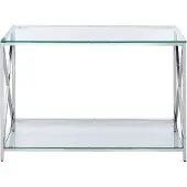Beliani AUDET - Sidetable - Zilver - Veiligheidsglas
