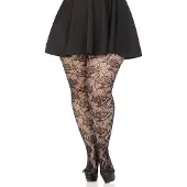 Leg avenue - Wild Rose Net panty - Zwart