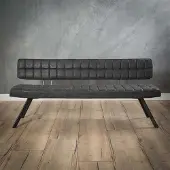 Dimehouse Industriële eetkamerbank Madrid antraciet 180 cm