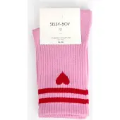 Sissy-Boy Roze sportsokken met hart | Maat: 39-41