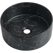 Guido Gusto Waskom Valentina 35x35x14cm Nero marmerlook zwart
