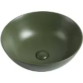 Guido Gusto Waskom Luisa 41x41x15cm mat groen inclusief afvoerplug