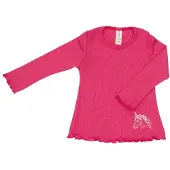 Engel - Kinder-Schlafanzugoberteil - Merino-ondergoed 116, roze
