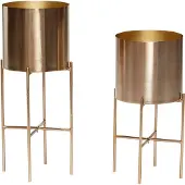 Hubsch Airy Pot Messing (set van 2)