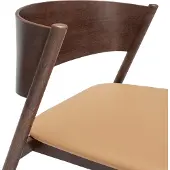 Hubsch Oblique Loungestoel Zitting Donker Bruin