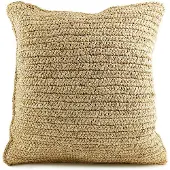 Bazar Bizar De Raffia Flores Kussenhoes - Natuurlijk - 40x40