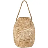 Bloomingville Musu Lantaarn met/Glas, Natuur, Bamboe