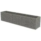 vidaXL Gabion plantenbak verhoogd 450x90x100 cm gegalvaniseerd staal