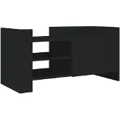 vidaXL Tv-meubel 80x35x40 cm bewerkt hout zwart