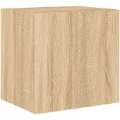 vidaXL Tv-wandmeubel met LED-verlichting 40,5x35x40 cm sonoma eiken
