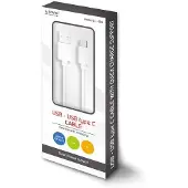 Savio USB – USB type C kabel 5A, 1m CL-126 Wit