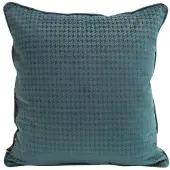 Eurofirany Decoratieve Kussenhoes Amelia 40x40cm Velours Pepita Blauw