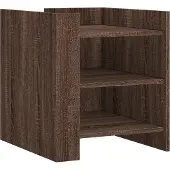 vidaXL Nachtkastje 45x50x50 cm bewerkt hout bruin eikenkleurig