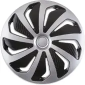 Versaco Wieldoppen 16 inch - Wind Zwart & Zilver - 4 stuks
