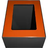 V-Part deksel voor modulair afvalscheidingssysteem 60L - staal met poedercoating - B 255 x D 330 x H 20mm - oranje